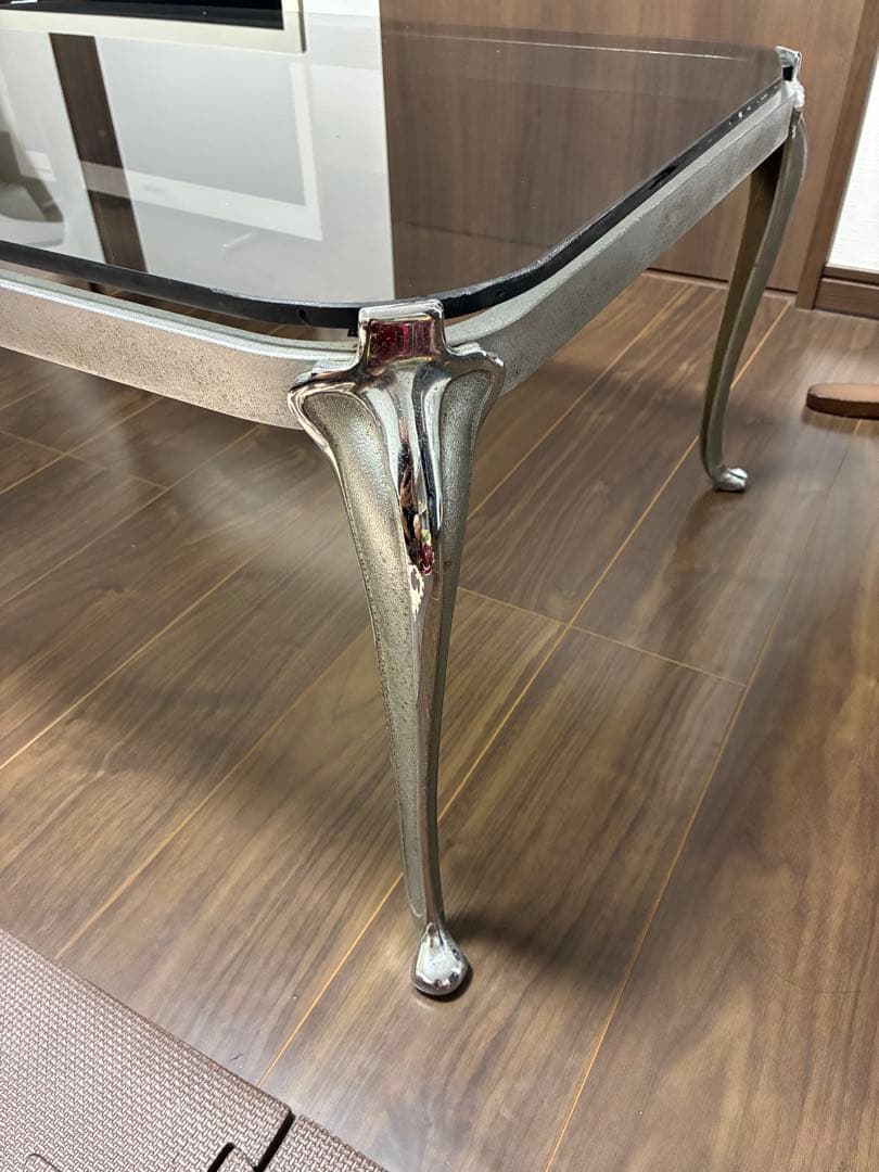 猫足　テーブル　オールドマルニ？　金属製　ヴィンテージ　レトロ　アンティーク