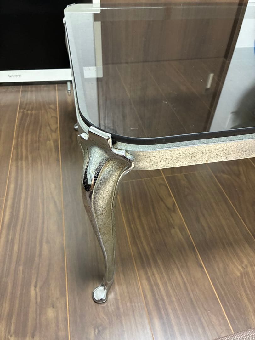 猫足　テーブル　オールドマルニ？　金属製　ヴィンテージ　レトロ　アンティーク