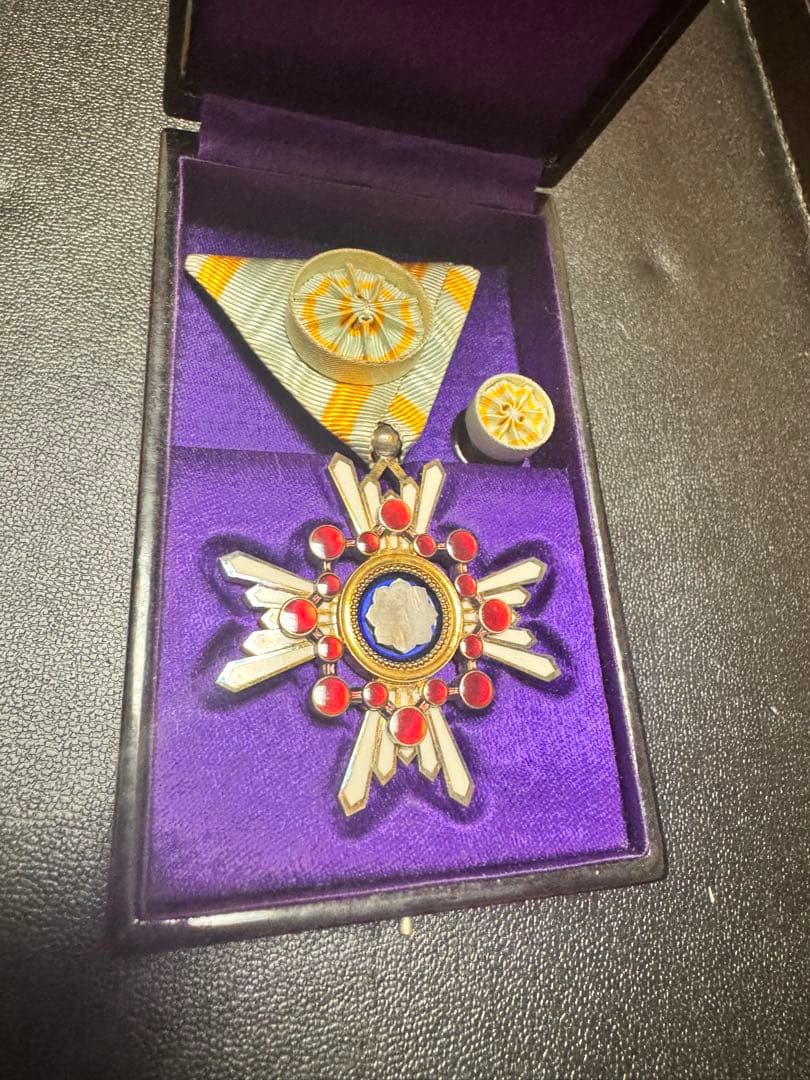 美品 勲三等瑞宝章 勲四等瑞宝章 略綬 当時物 大日本帝国