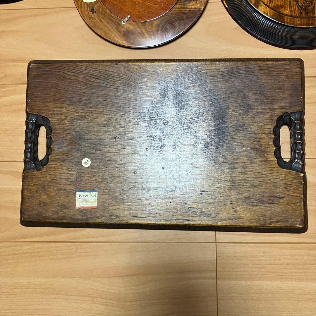 烏城彫　盆　鏡　5点セット