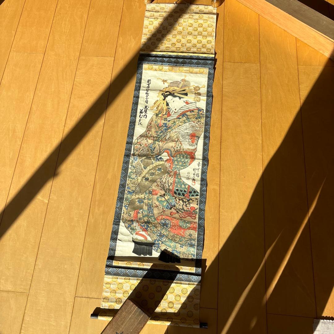 伝統的な浮世絵 約横30cm×縦90cm