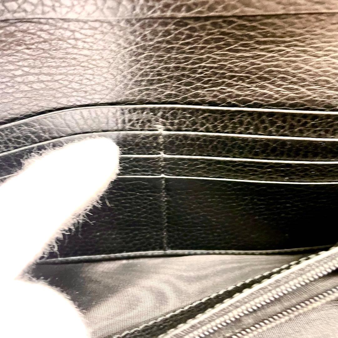 GUCCI グッチ 長財布 GG 金具 レザー ブラック 極美品　1220-③