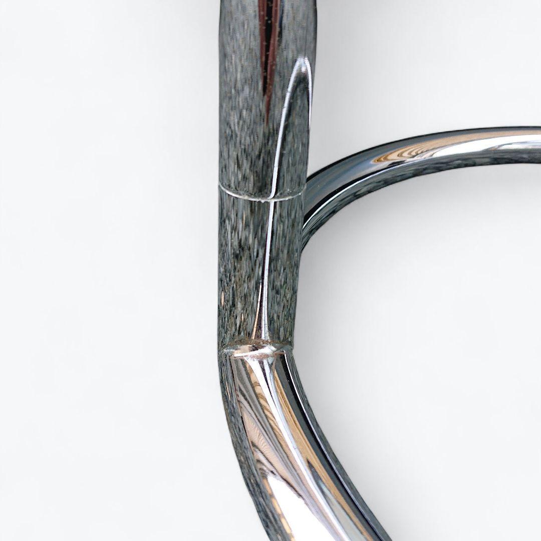 ミッドセンチュリー　4段 ガラス ラウンドテーブル 丸テーブル 可変式 モダン