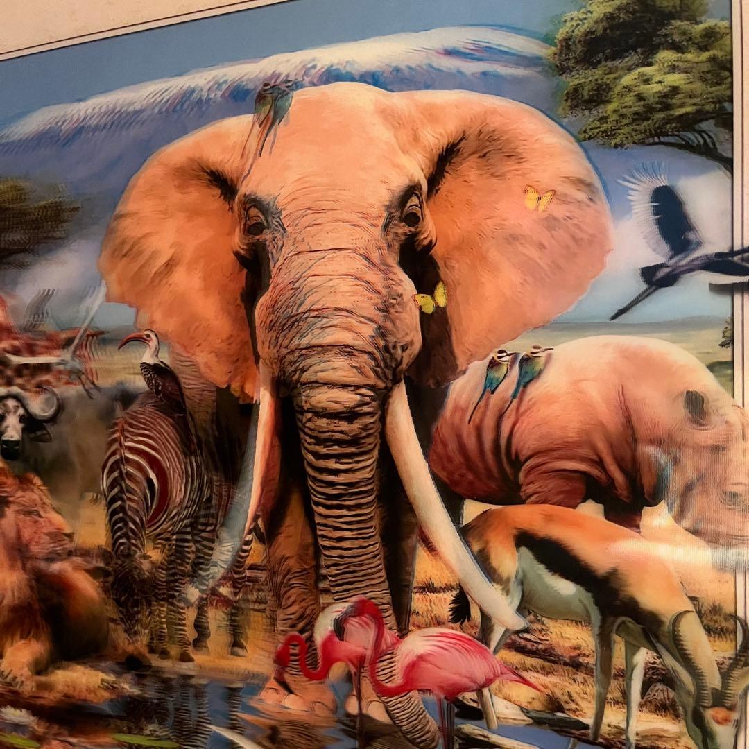 3Dアート Animals 額付 絵画 インテリア