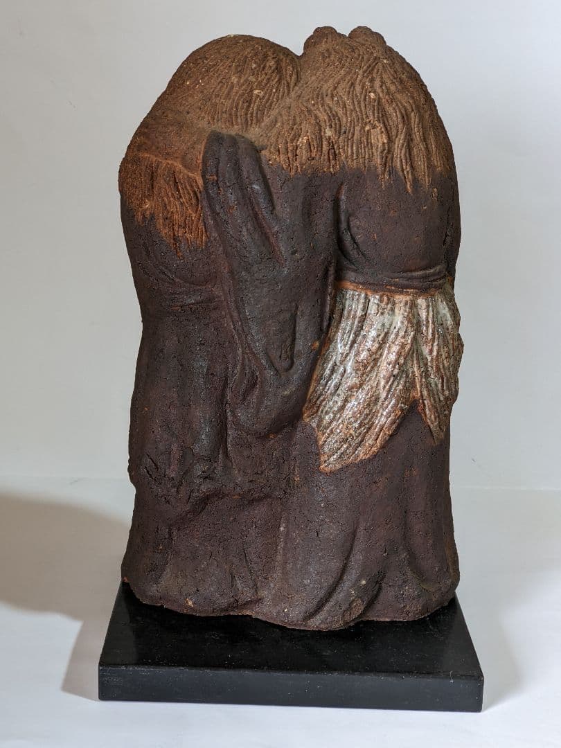 ⭐超希少！ 唐津焼 寒山拾得像 仏像 置物 仏教美術 遺品少数 古美術品 骨董品