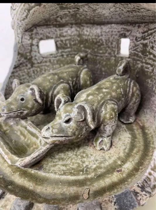 中国五代十国 耀州窯 养猪圈　骨董古美術品 唐物アンティーク江戸青磁コレクション