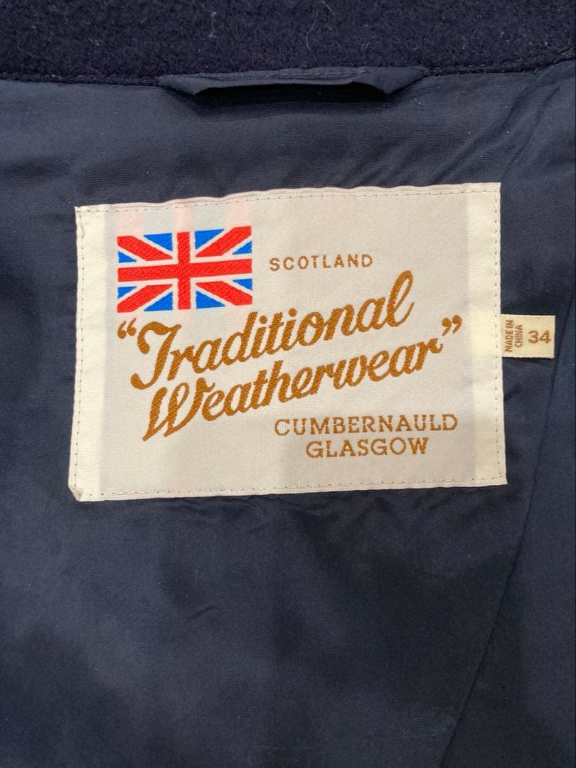 トラディショナルウェザーウェア　ネイビー チェスターコート