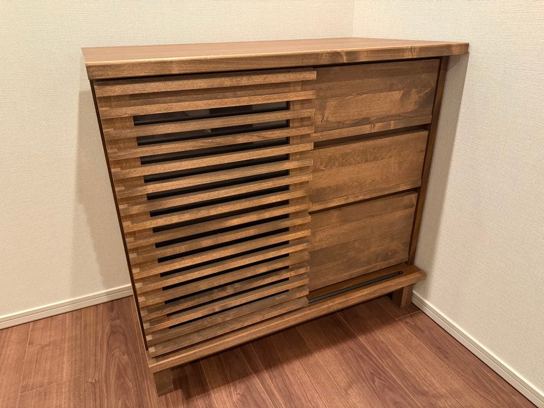 テレビ台　ハイタイプ　キャビネット　オーク