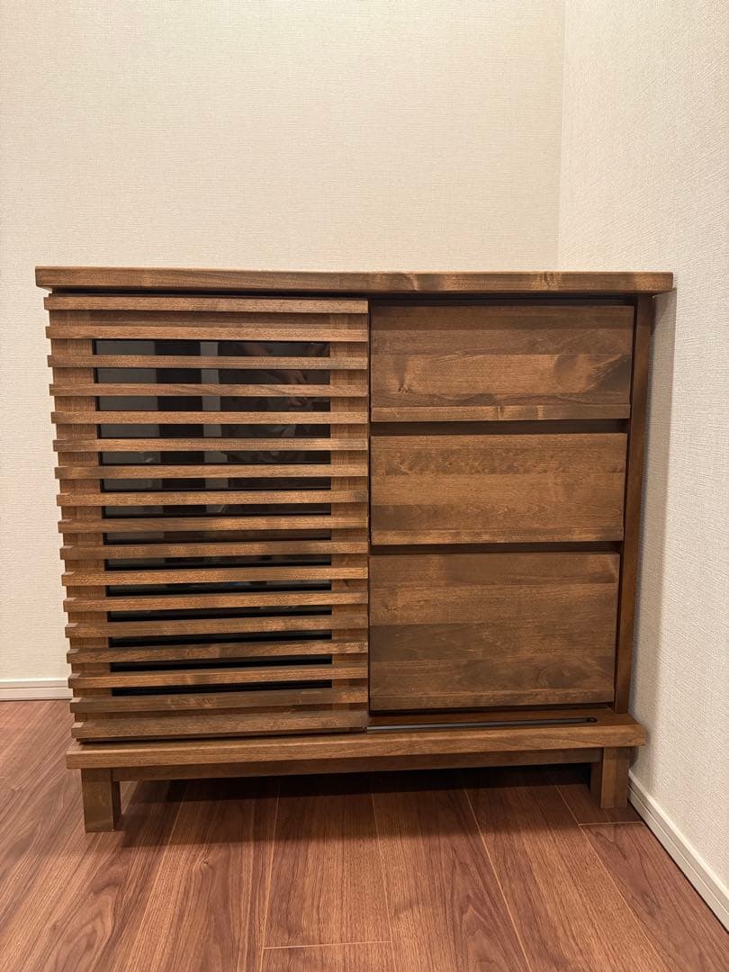 テレビ台　ハイタイプ　キャビネット　オーク