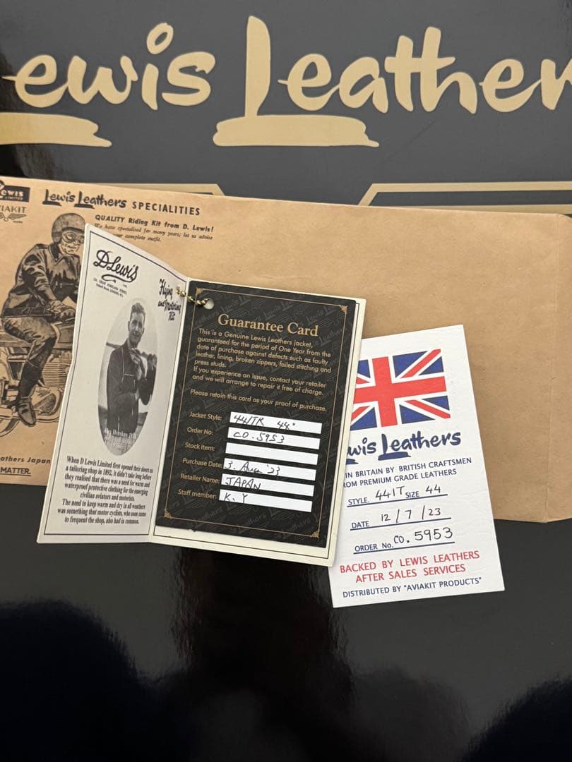 ルイスレザー　サイクロン　ラットランドシープ　44インチ