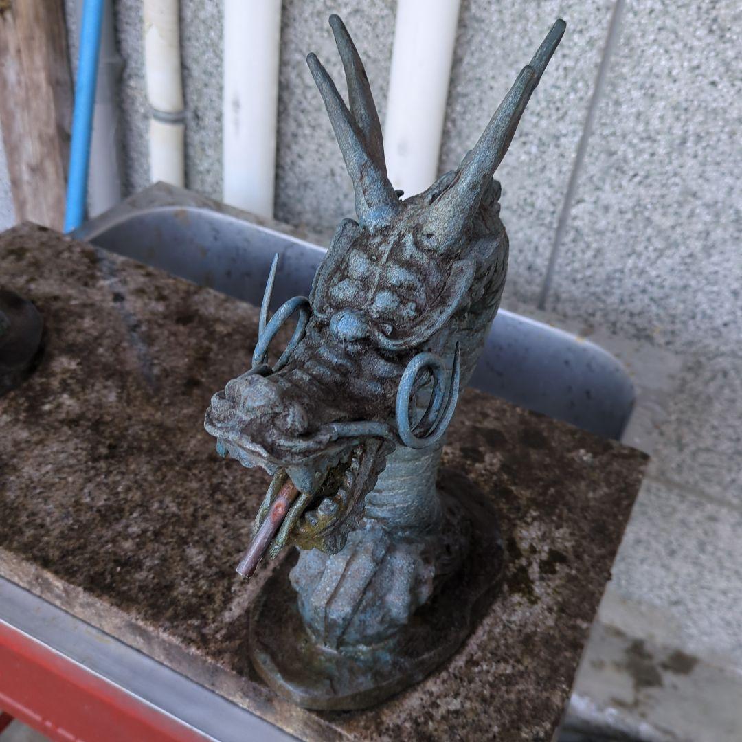 手水舎 龍神 龍の蛇口 真鍮製青銅色 龍の蛇口 水の神様