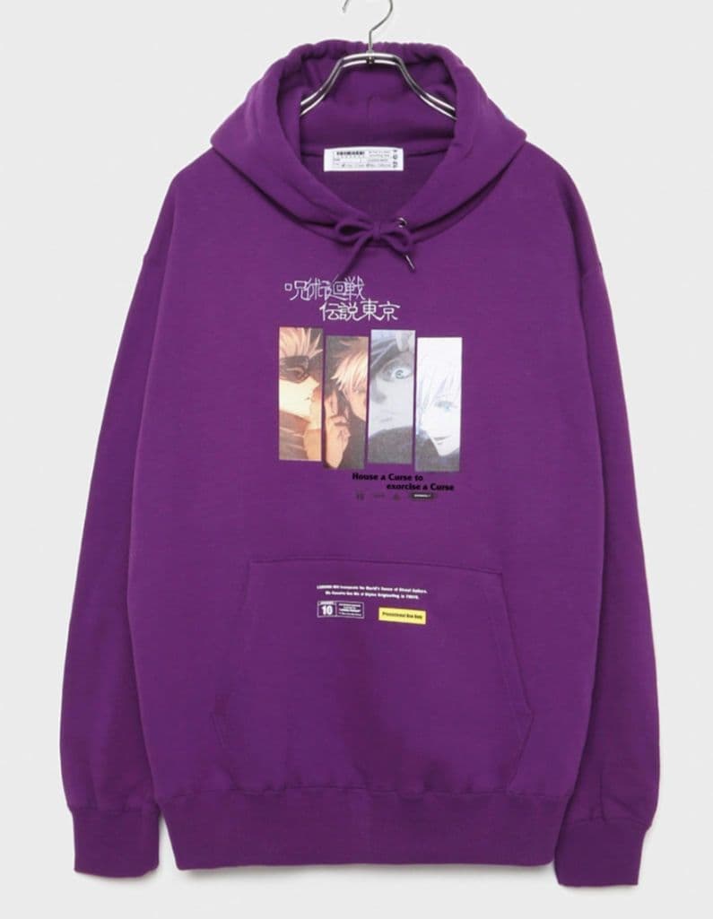 【185】呪術廻戦×LEGENDA　五条悟　パーカー　フーディ　パープル
