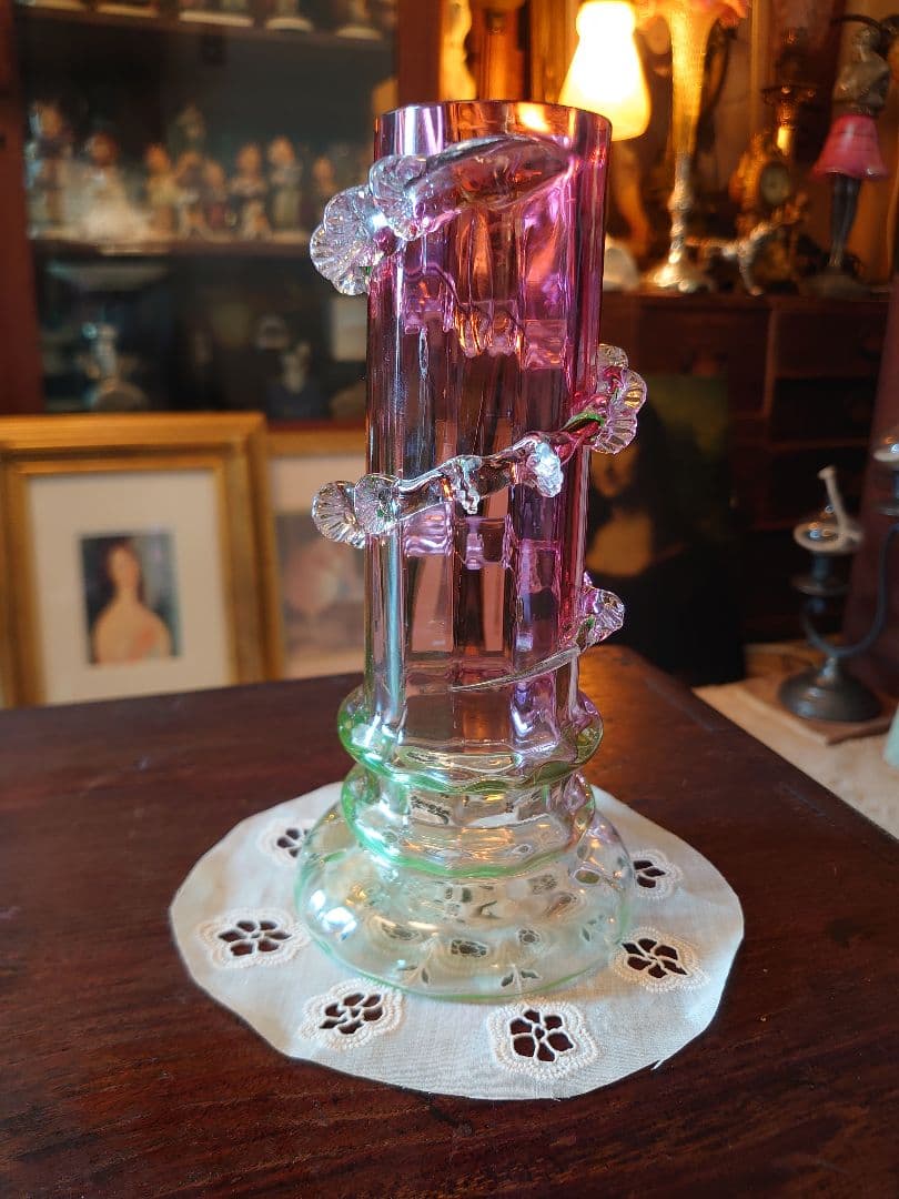 イギリス1800s'後期 ビクトリアン クランベリー＆ヴァセリン(ウラン)ベース