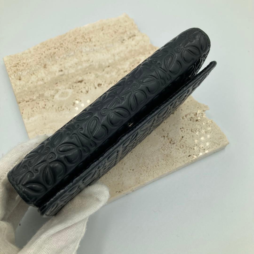 ！極美品！　ロエベ　アナグラム　ブラック　レザー　17A