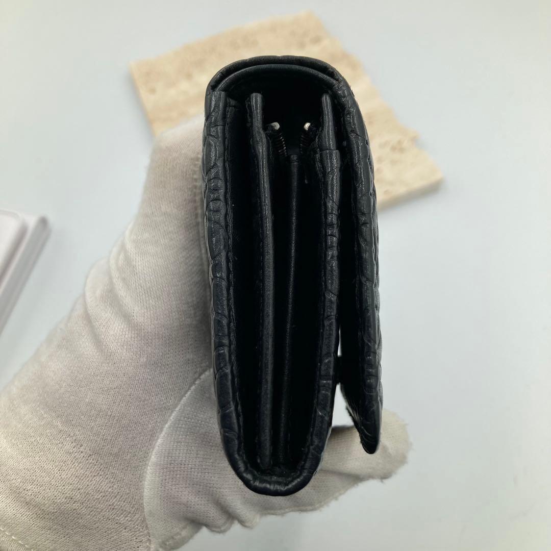 ！極美品！　ロエベ　アナグラム　ブラック　レザー　17A