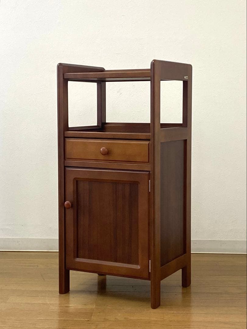 程度良 カリモク 収納 整理 棚 コンソール 電話台 飾り棚