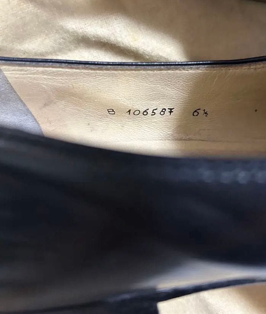 タニノクリスチー 黒カーフモンクストラップ紳士靴、サイズ６1/2