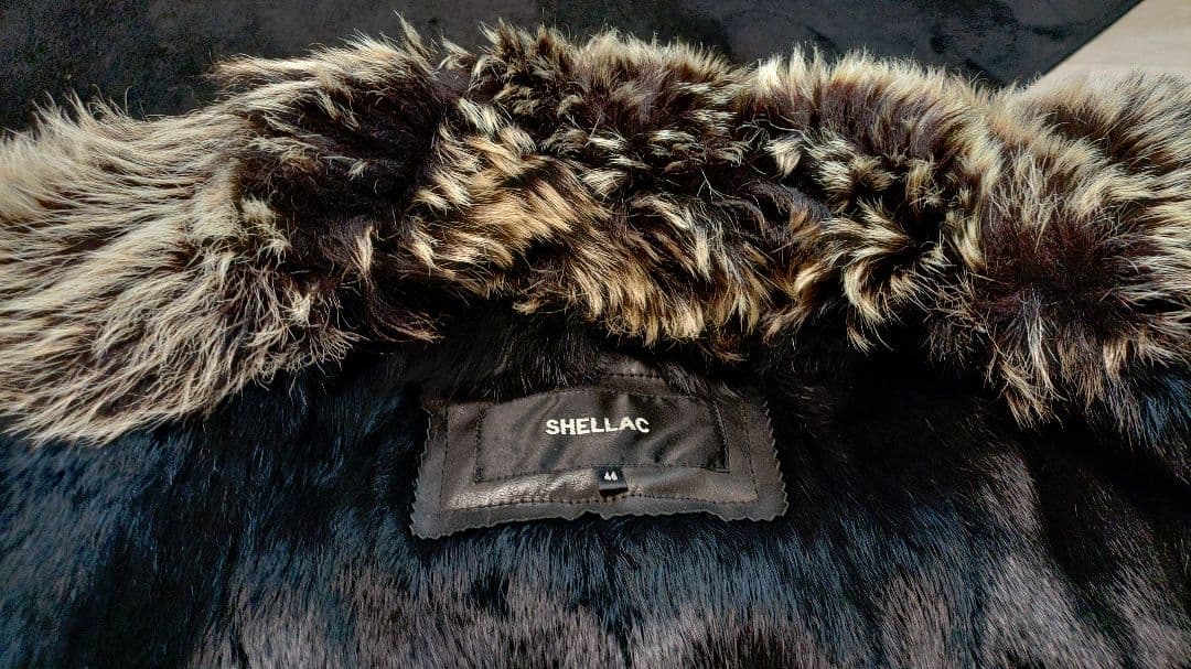 SHELLAC シェラック 総裏ファーレザーライダースジャケット サイズ46