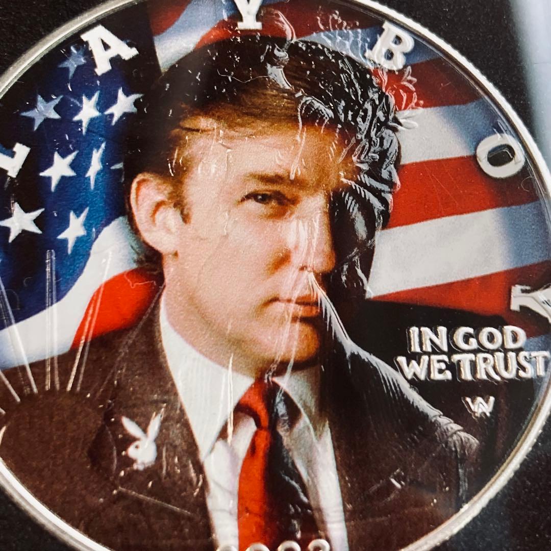 （入手難！製造枚数100！）トランプ大統領　1オンス カラー銀貨　プレイボーイ