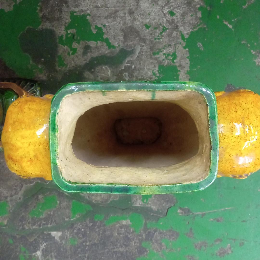 花台　唐三彩　象