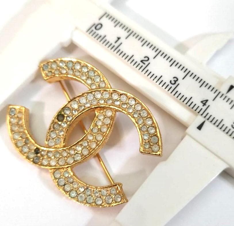 CHANEL ココマーク ラインストーン ヴィンテージ ブローチ