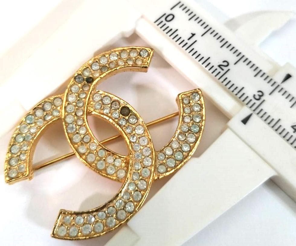 CHANEL ココマーク ラインストーン ヴィンテージ ブローチ