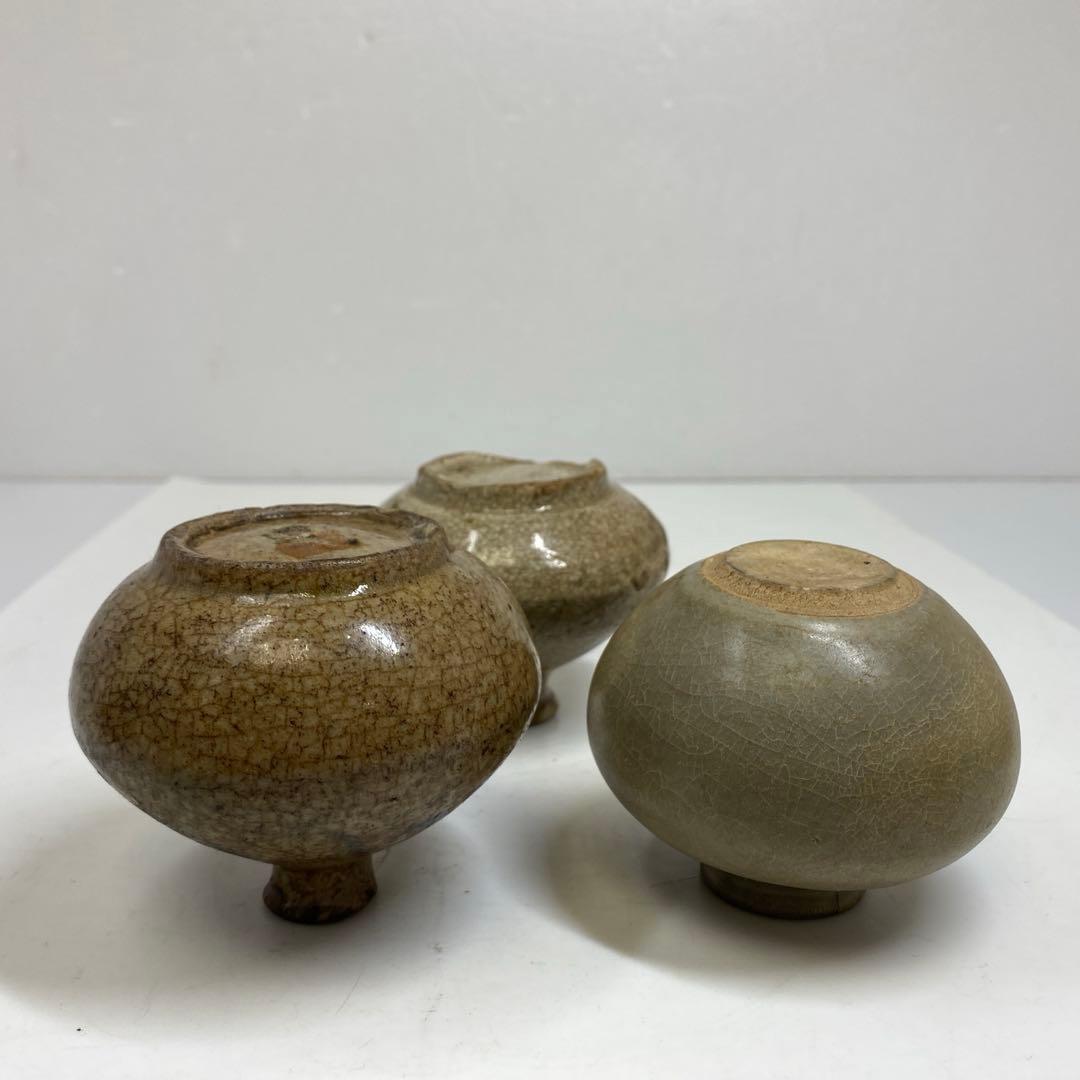 約300〜400年前　古唐津　黒高麗　高麗青磁　油壺5点　東さ7-0616②