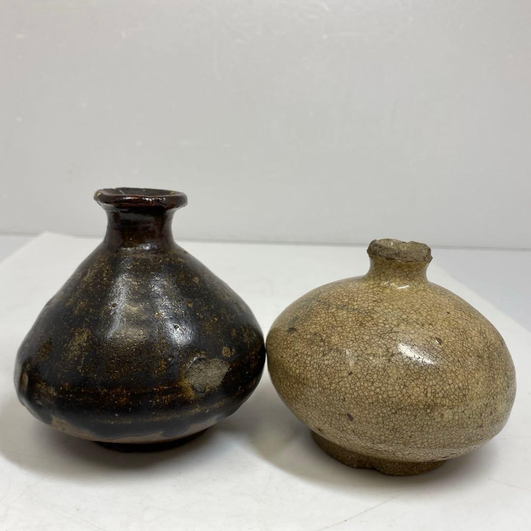 約300〜400年前　古唐津　黒高麗　高麗青磁　油壺5点　東さ7-0616②