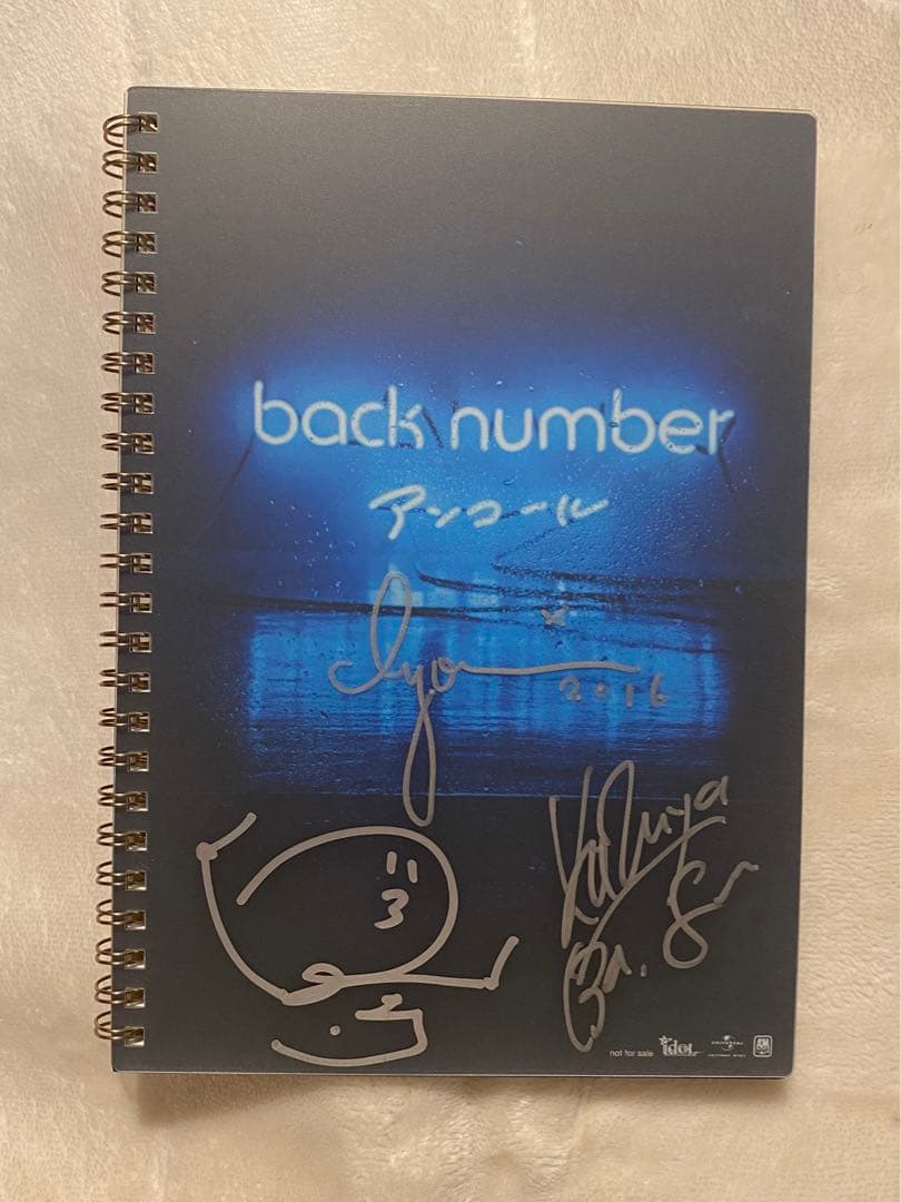 back number サイン　希少　レア　非売品