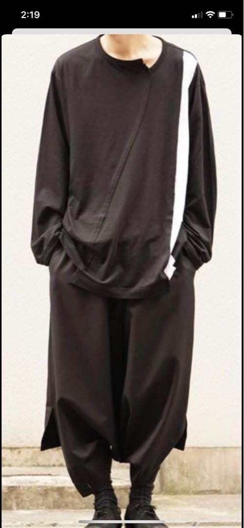 Ground Y [GZ-P09-100-1 / ギャバ股下ボタン変形パンツ]