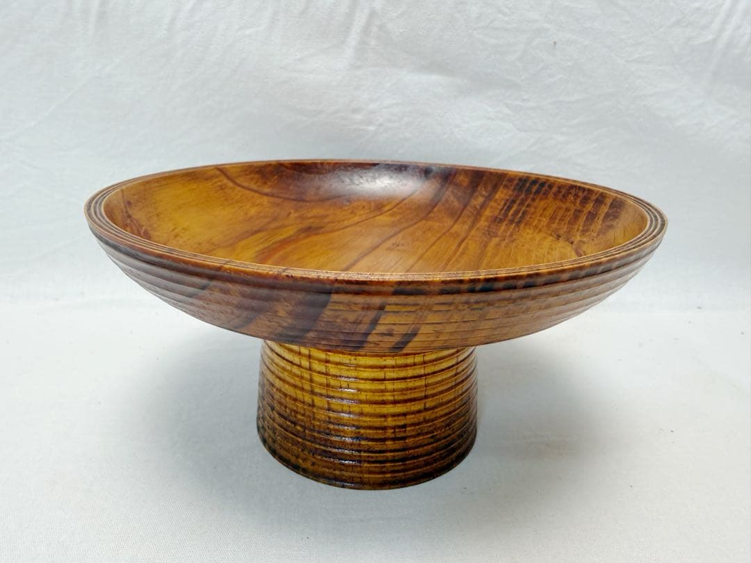 未使用 茶道具 聴松庵 单瓢庵 乾豊助 遺棗松以造 独楽干菓子盆 高杯 共布共箱