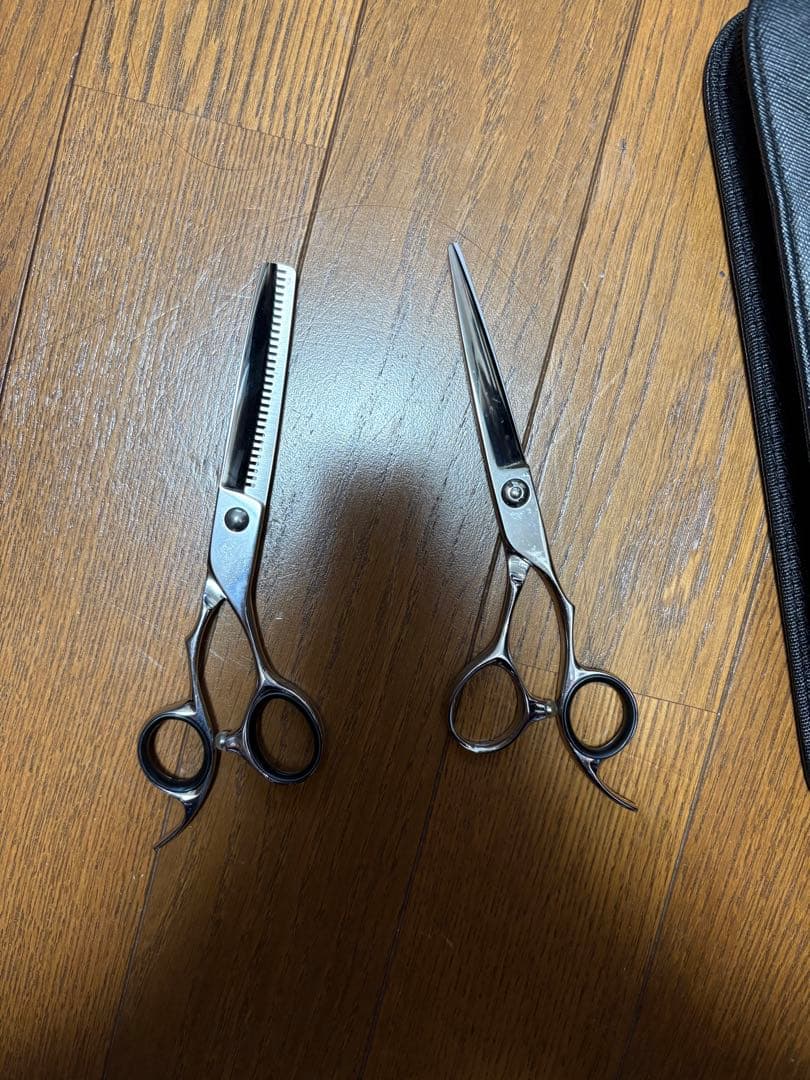 はさみセット ストレートはさみ すきばさみ 黒ケース付き