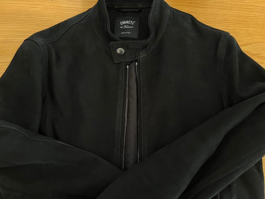 EMMETI / JURI BEAMS スエード シングル ライダースジャケット