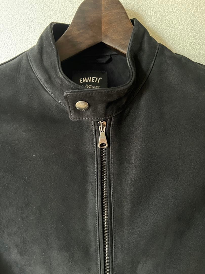EMMETI / JURI BEAMS スエード シングル ライダースジャケット