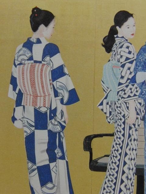 青山亘幹、【夏】、希少な額装用画集より、新品額装付、状態良好