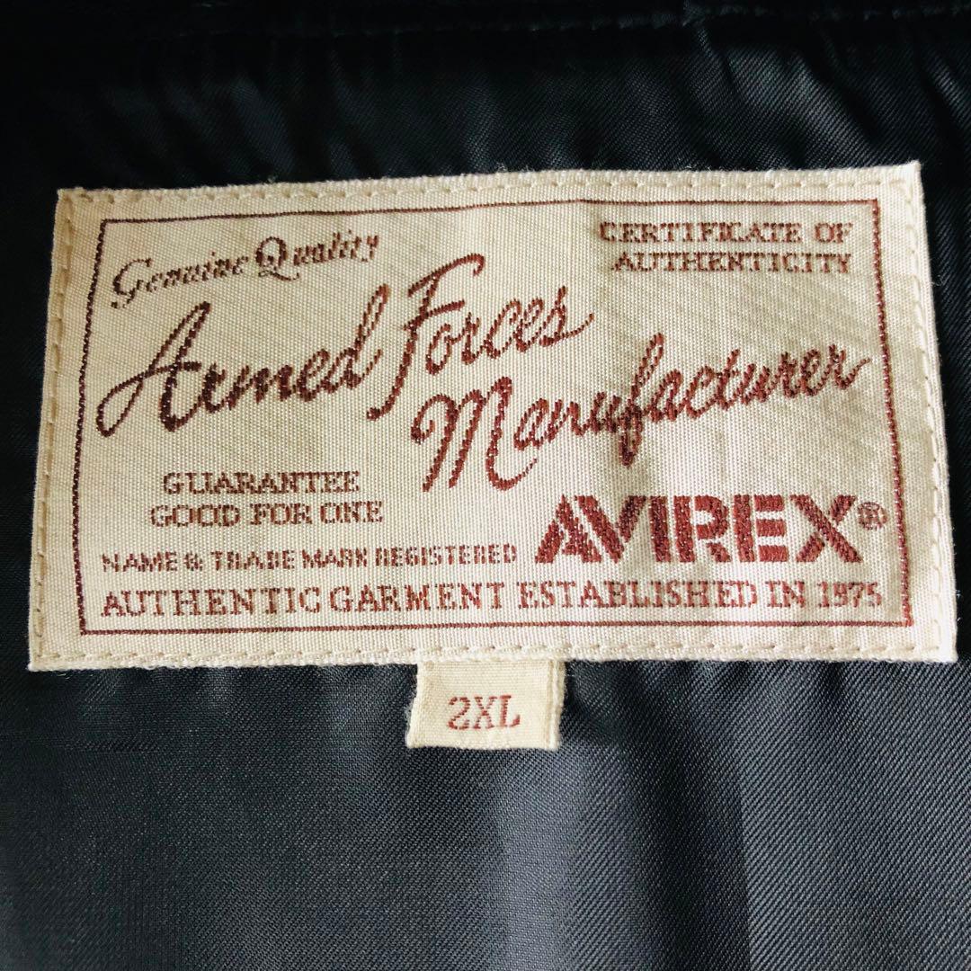 希少2XL✨現行モデル 美品 アヴィレックス 羊革ライダースジャケット ブラック