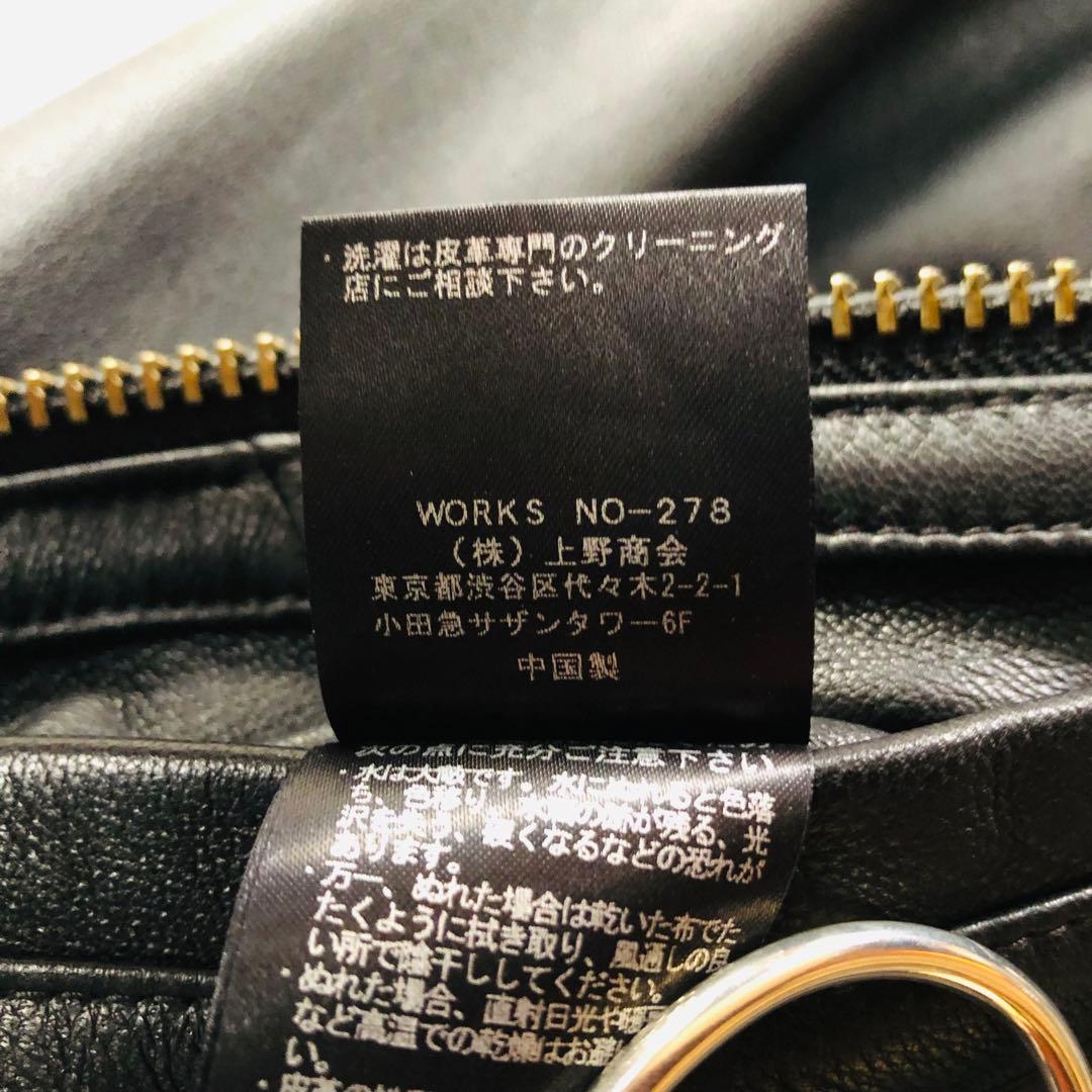 希少2XL✨現行モデル 美品 アヴィレックス 羊革ライダースジャケット ブラック