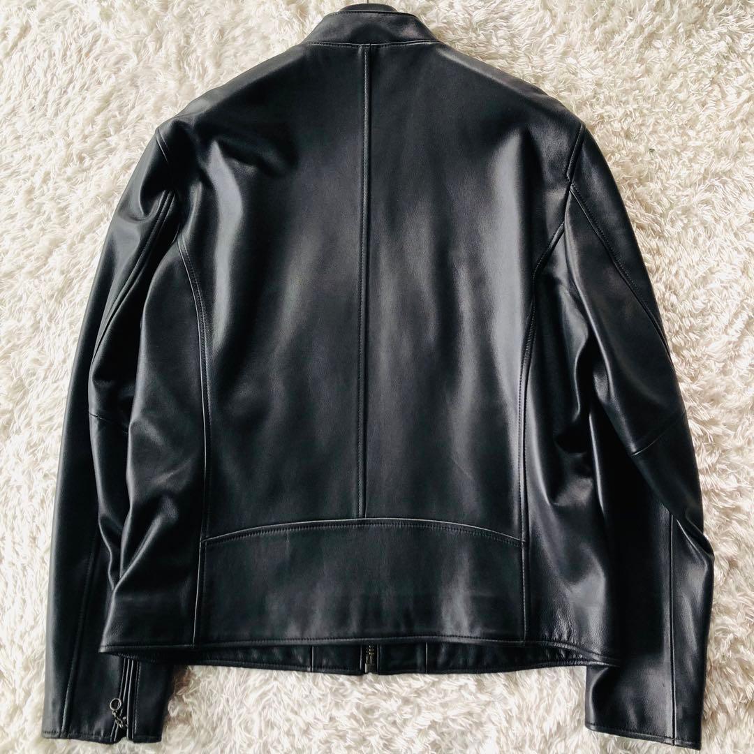 希少2XL✨現行モデル 美品 アヴィレックス 羊革ライダースジャケット ブラック