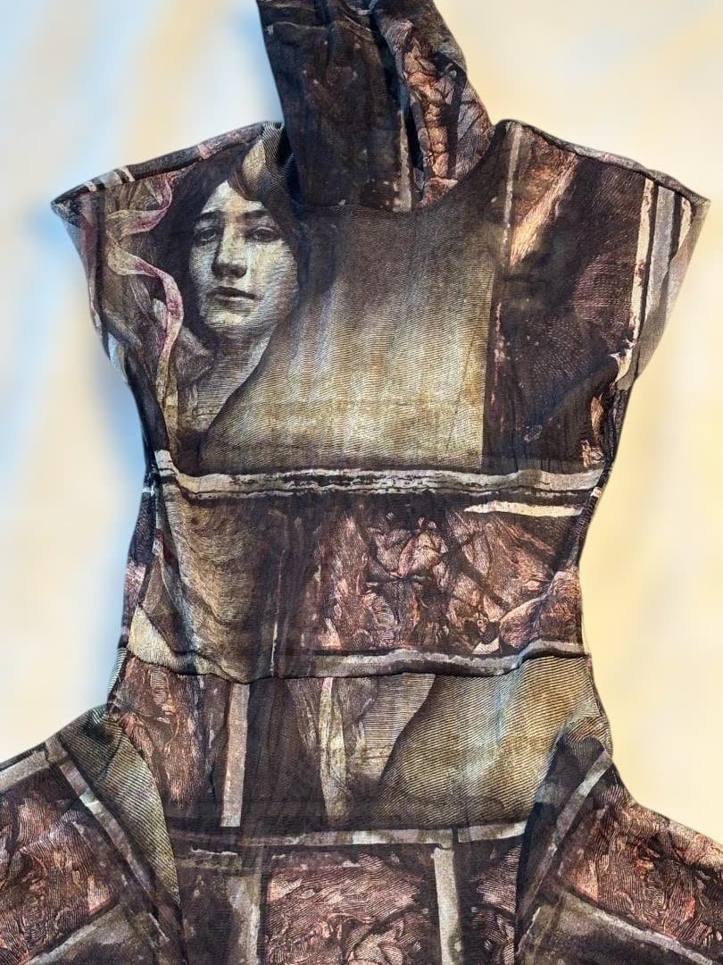 JeanPaul GAULTIER 総柄パワーネットワンピース&キャミソール