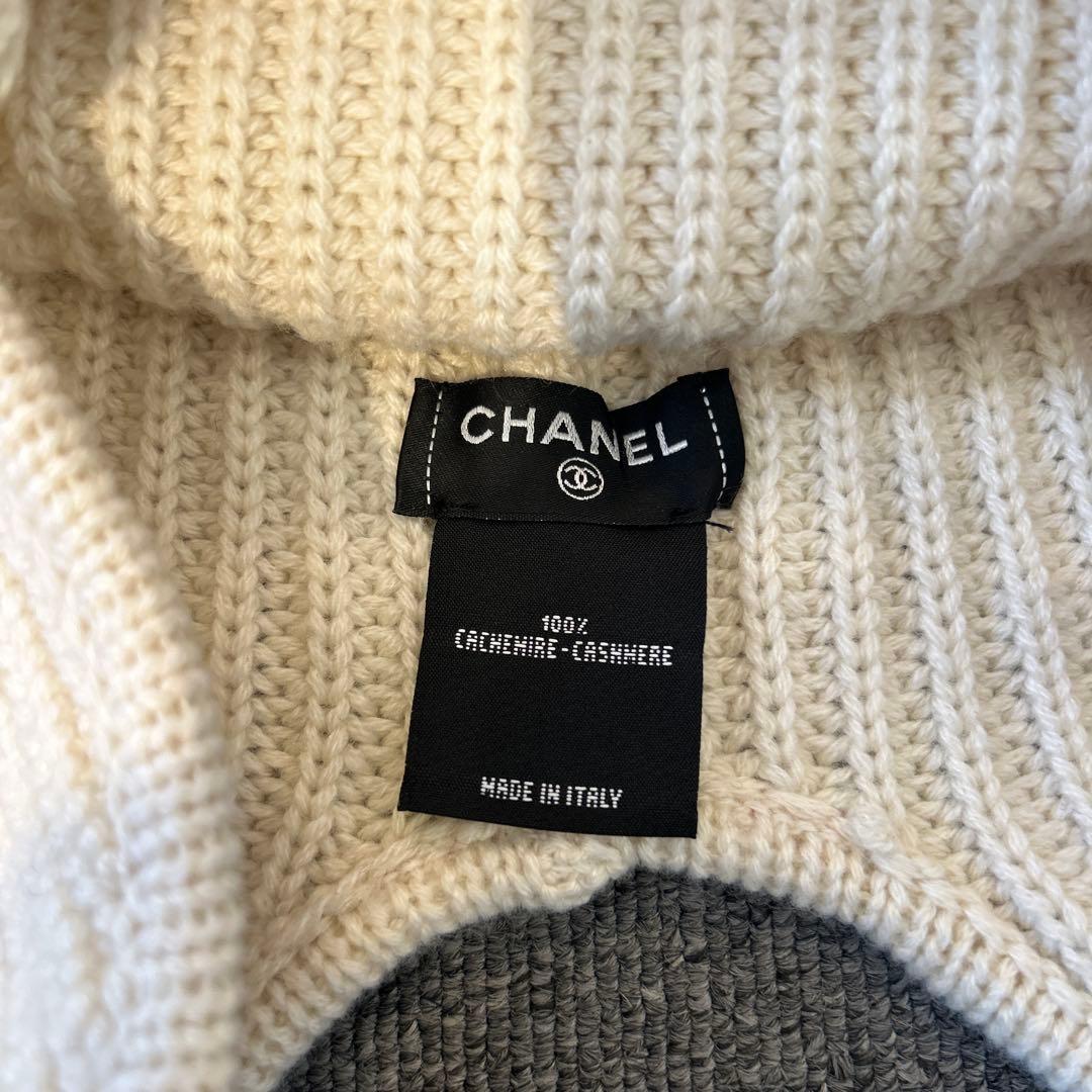 CHANEL カシミヤ ニット帽 アイボリー