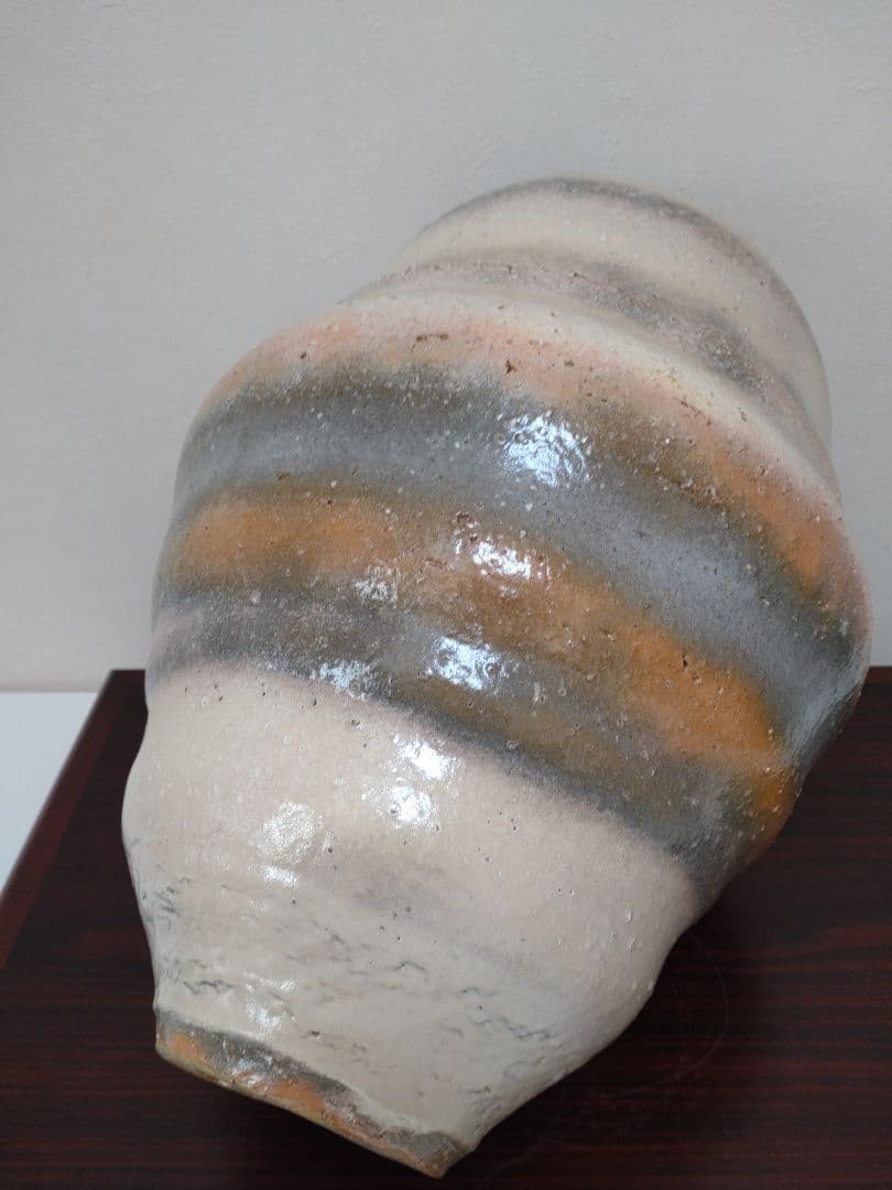 清水卯一 人間国宝 三色壷 高さ約34cm！特大花瓶 師:石黒宗麿