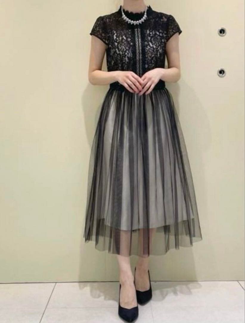 【LAISSE PASSE】レース×チュール オケージョンドレス