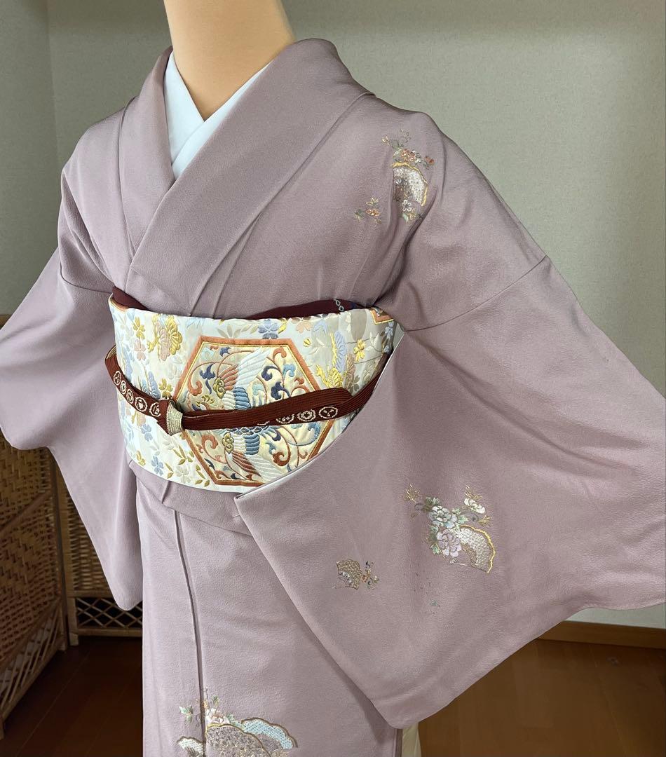 正絹訪問着　作家物　蘇州刺繍七五三　お宮参