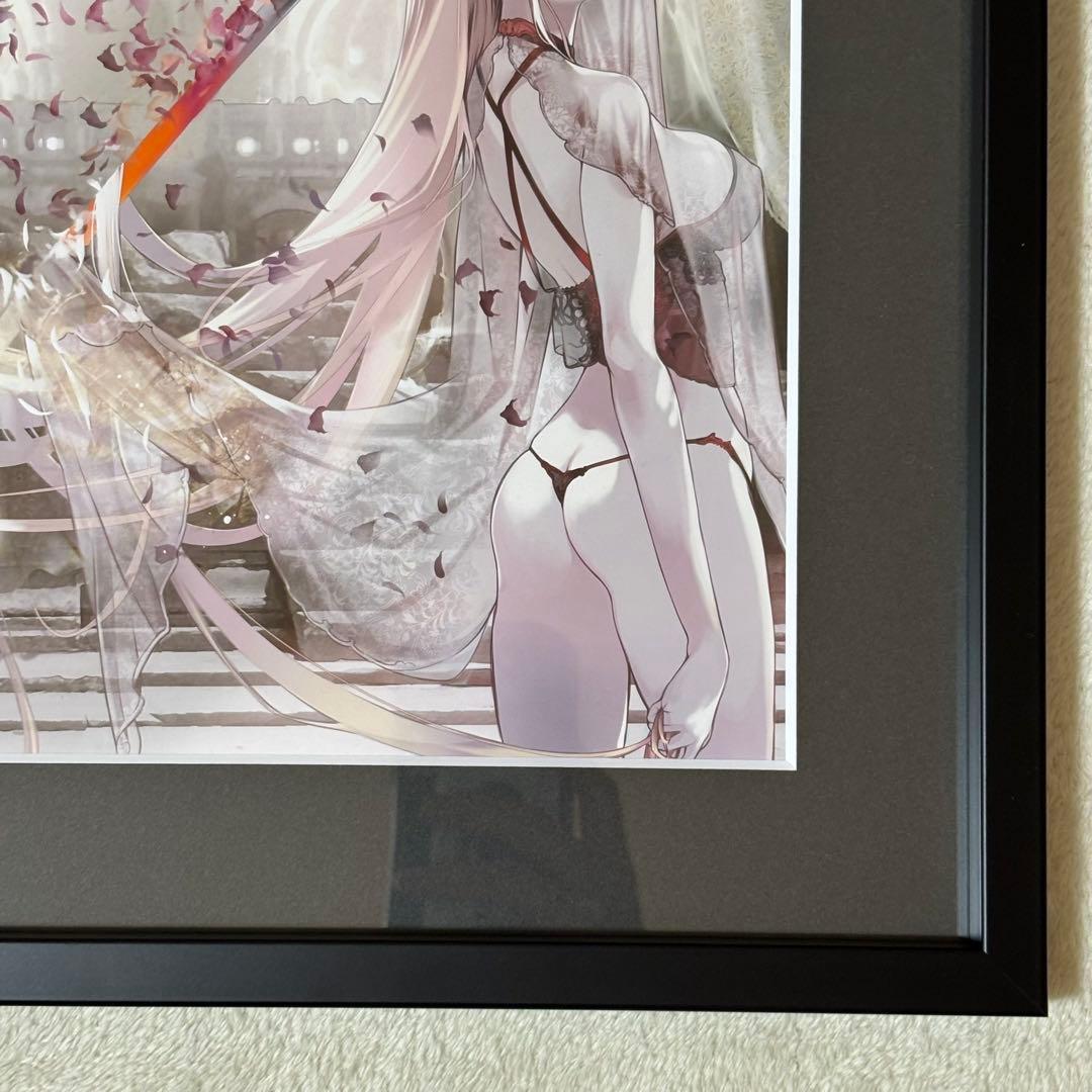 【新品】推しちゃれ 化物語 くじ A賞 額装高精細複製画 キャラファイングラフ