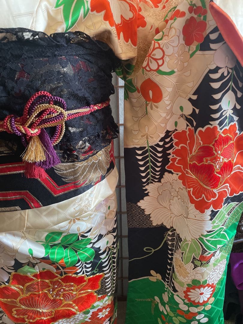 振袖古典柄6点セット大柄花紋様