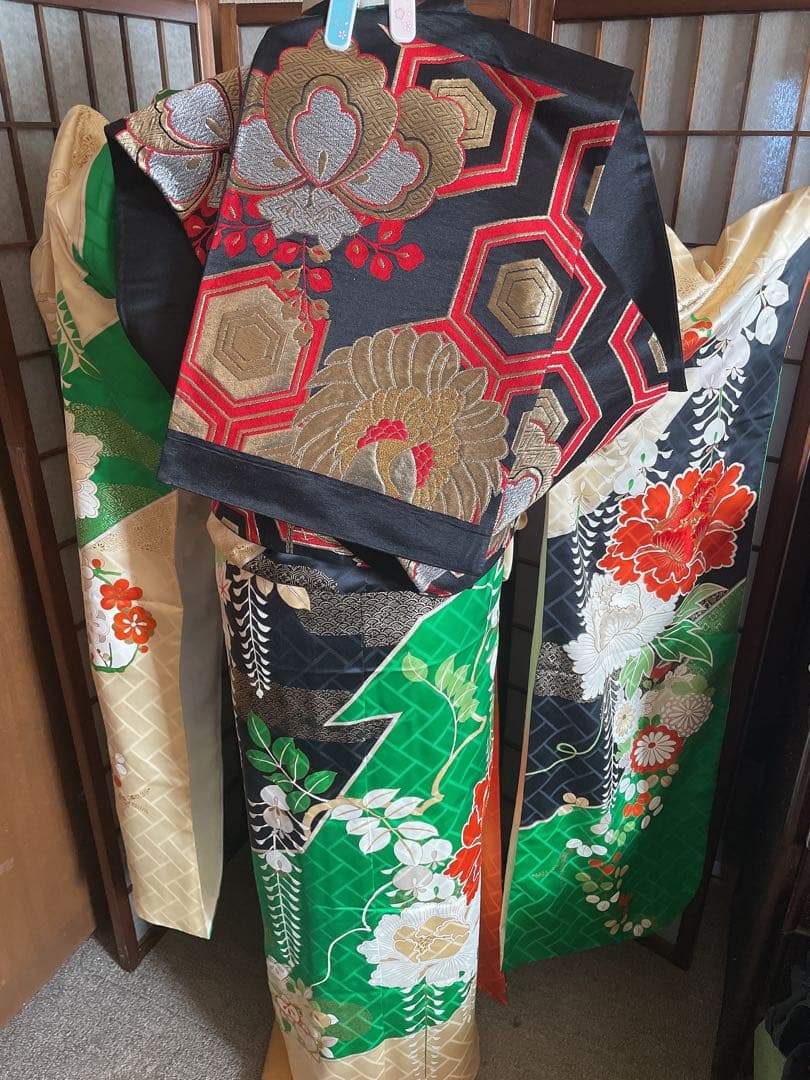 振袖古典柄6点セット大柄花紋様