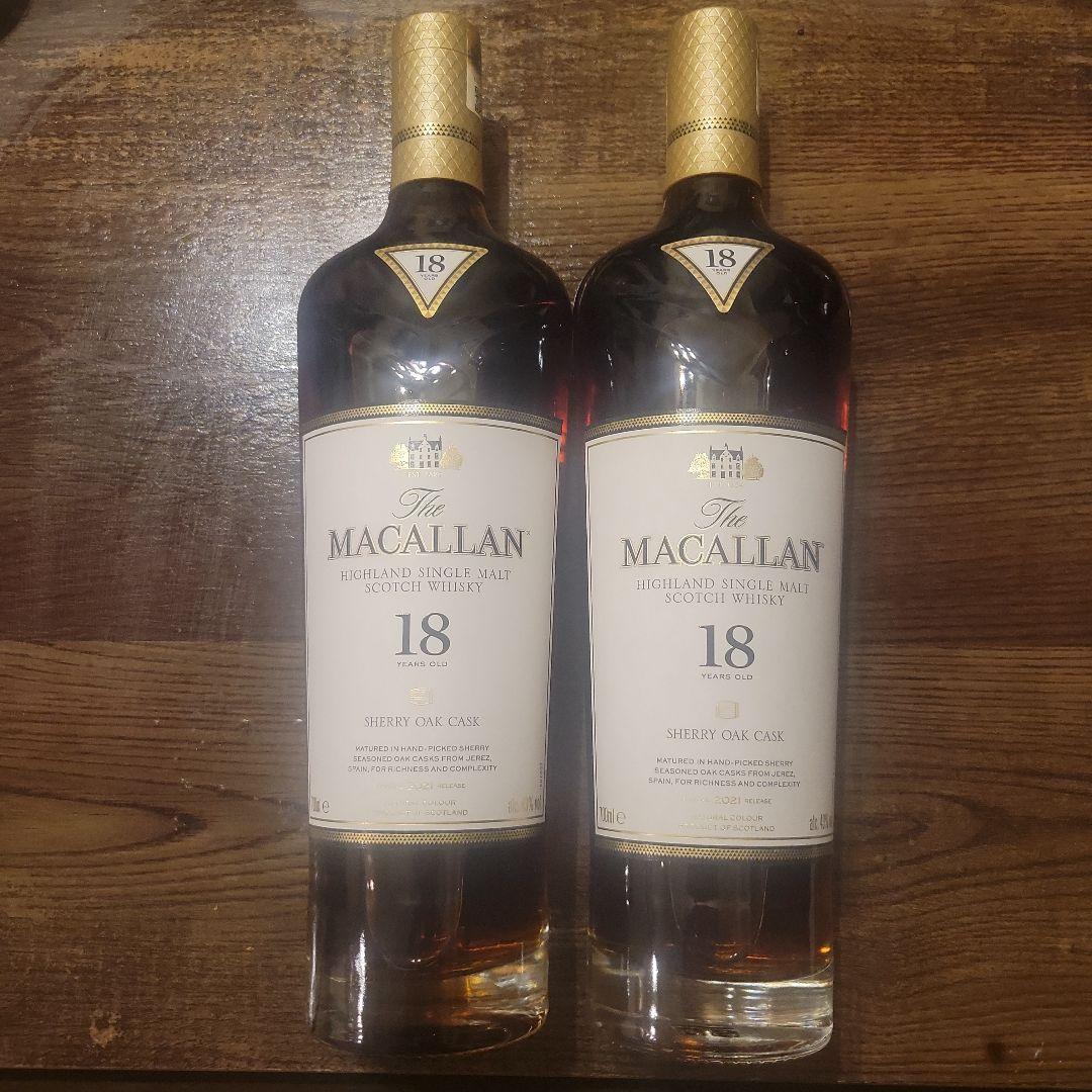 MACALLAN 18年 シングルモルトウイスキー 2本セット