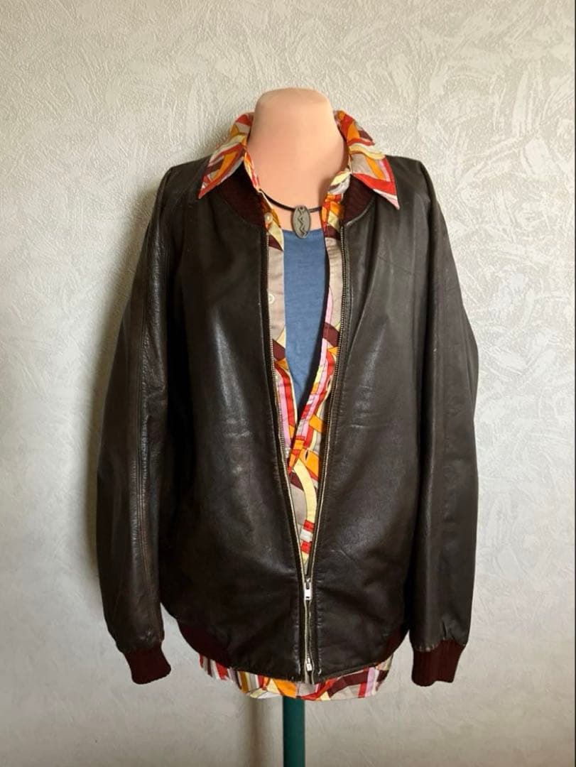 超希少‼︎ 60s70s ボンバー レザージャケット『傷だらけの天使』 （乾亨）