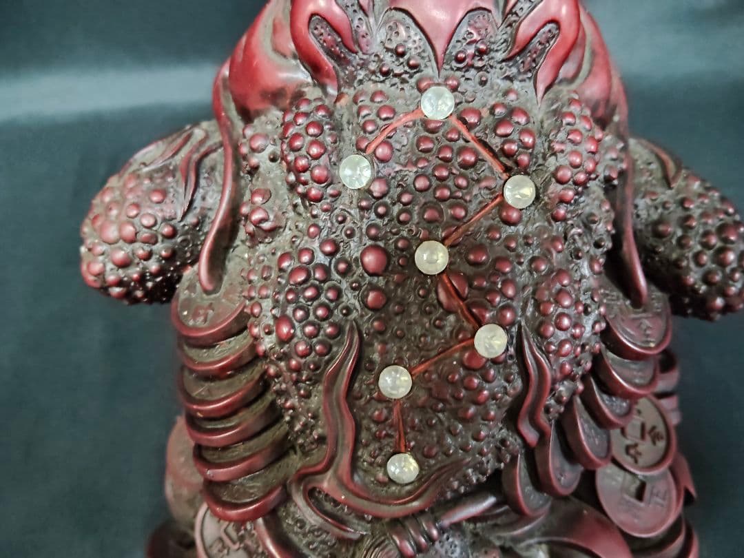 ​【特大・重量4.3kg】風水 銭蛙（ぜにがえる） 三本脚の蛙 縁起物 置物