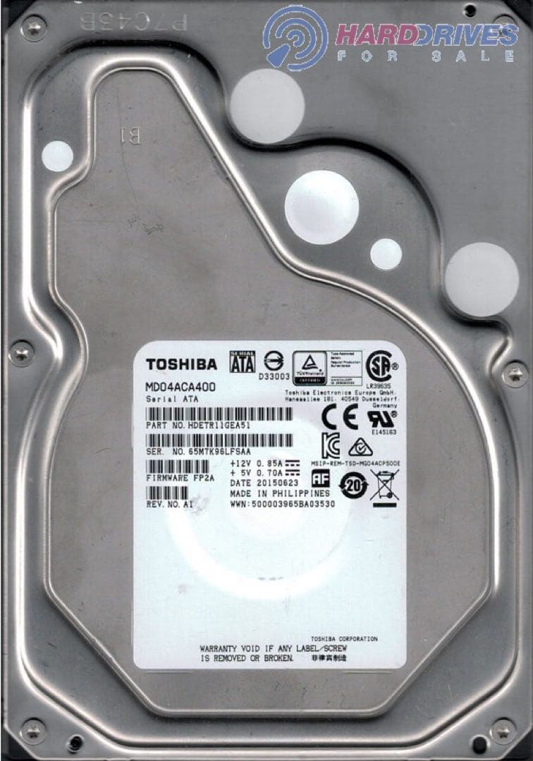 【新品未開封】東芝TOSHIBA MD04ACA400 4TB 内蔵型HDD
